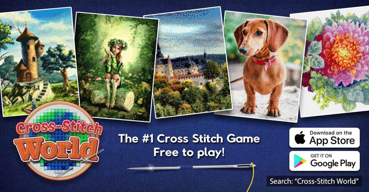 I'm playing Cross Stitch World!